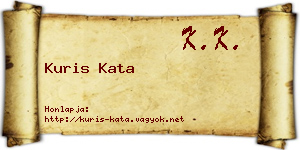 Kuris Kata névjegykártya